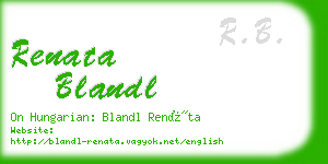 renata blandl business card